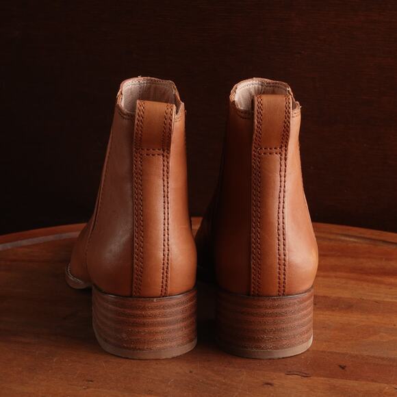 Madewell Boots Womens Size 5 Brown Carina Chelsea Slip On Ankle Leather Western - Picture 7 of 15